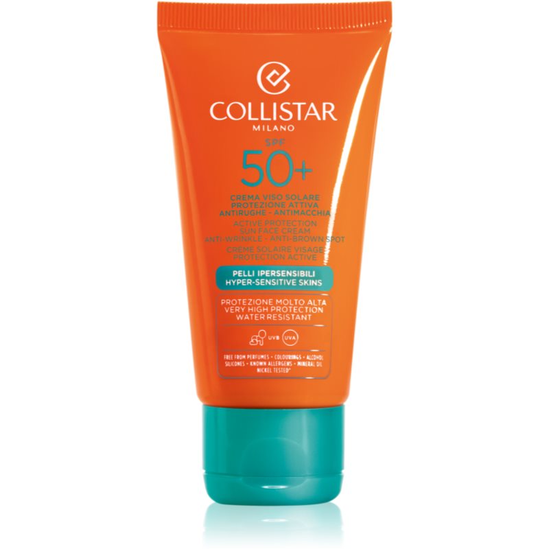 Collistar Special Perfect Tan Active Protection Sun Face Cream protivráskový krém na opaľovanie SPF 50+ 50 ml